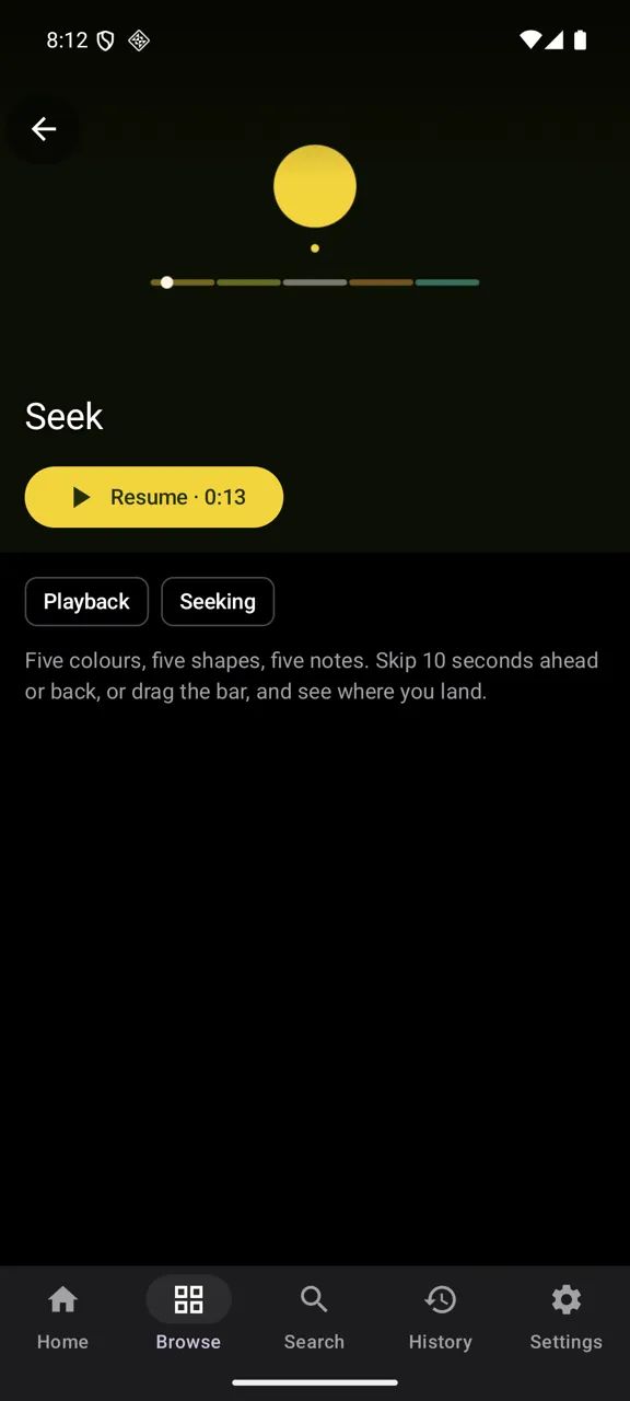A title’s page on a phone