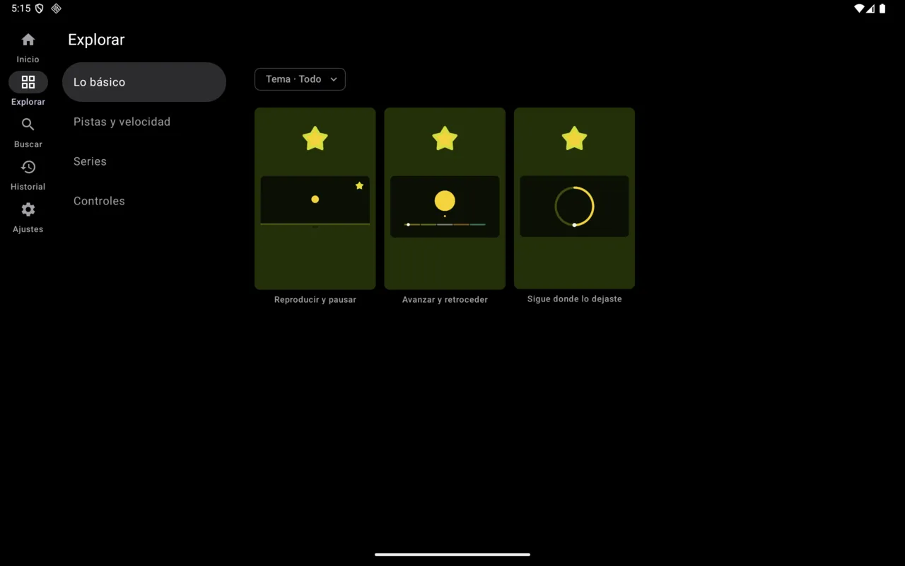 Explorar en una tableta