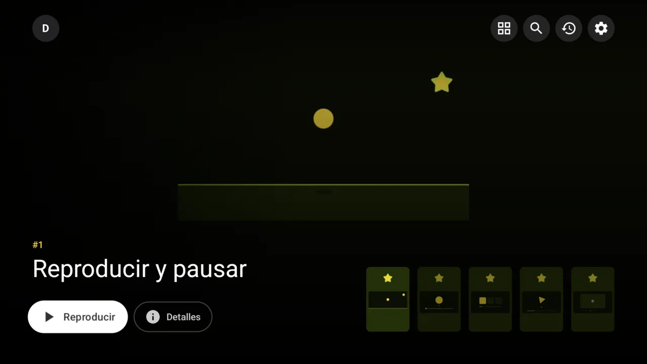 Yonto Player en Android TV, con la biblioteca de demostración integrada
